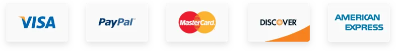 Secure payment icons including SSL, Visa, Mastercard and PayPal for Reticlear orders